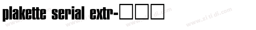 plakette serial extr字体转换